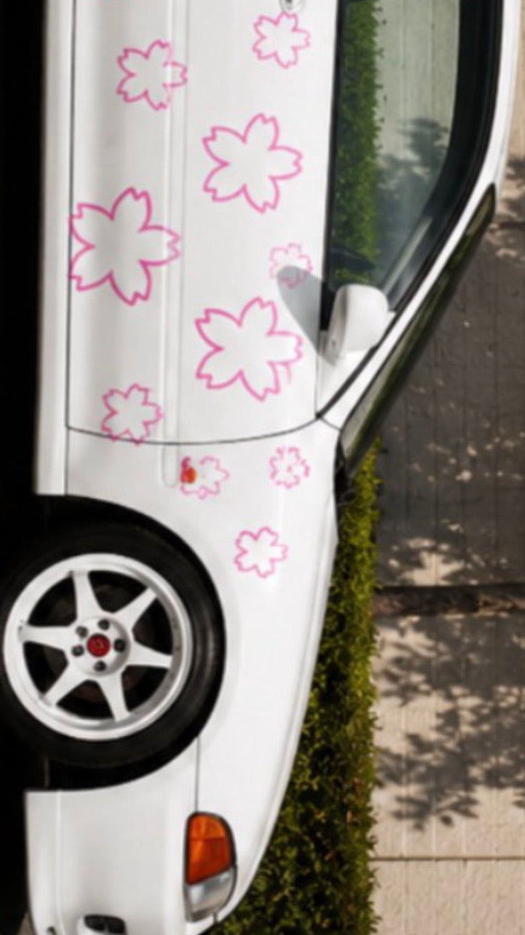 Cherry Blossom Outline Livery Car Decals (any color available)